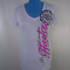 2013 Harley Davidson T-shirt Women's SS  Extra Large White Crystal River FL